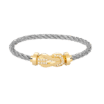 [Eternal Jewelry]CHANCE LARGE 8 FIGURE BUCKLE HALF DIAMOND BRACELET GOLD