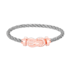 [Eternal Jewelry]CHANCE LARGE 8 FIGURE BUCKLE HALF DIAMOND BRACELET ROSE GOLD