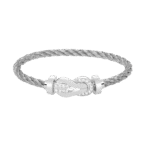 [Eternal Jewelry]CHANCE LARGE 8 FIGURE BUCKLE HALF DIAMOND BRACELET SILVER