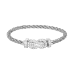 [Eternal Jewelry]CHANCE LARGE 8 FIGURE BUCKLE FULL DIAMOND BRACELET SILVER