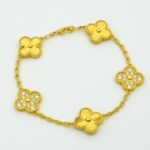 [Eternal Jewelry]CLOVER BRACELET 5 MOTIFS GOLD DIAMOND