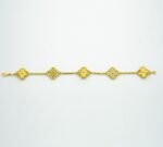 [Eternal Jewelry]CLOVER BRACELET 5 MOTIFS GOLD DIAMOND - 图片 5