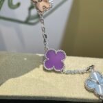 [Eternal Jewelry]CLOVER  5 MOTIFS  PURPLE VIOLET BRACELET SILVER - 图片 5