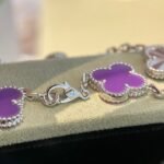 [Eternal Jewelry]CLOVER  5 MOTIFS  PURPLE VIOLET BRACELET SILVER - 图片 6