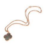 [Eternal Jewelry]CLOVER 25MM GOLD DARK MOP BIG CLOVER NECKLACE - 图片 2