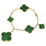 [Eternal Jewelry]MAGIC CLOVER MALACHITE GOLD BRACELET 5 MOTIFS - 图片 2