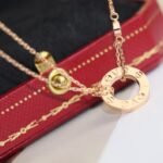 [Eternal Jewelry]LOVE NECKLACE ADJUSTABLE ROSE GOLD 2 DIAMOND - 图片 2