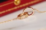 [Eternal Jewelry]LOVE NECKLACE PINK GOLD AND SILVER - 图片 4