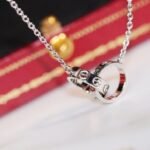 [Eternal Jewelry]LOVE NECKLACE PINK GOLD AND SILVER - 图片 3