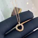 [Eternal Jewelry]TRINITY NECKLACE SILVER GOLD PINK GOLD DIAMONDS - 图片 4