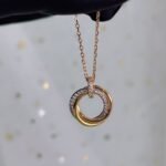 [Eternal Jewelry]TRINITY NECKLACE SILVER GOLD PINK GOLD DIAMONDS - 图片 7