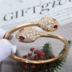 [Eternal Jewelry]SERPENTI BRACELET PINK GOLD DIAMOND DOUBLE SNAKE - 图片 5