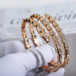 [Eternal Jewelry]SERPENTI BRACELET PINK GOLD DIAMOND DOUBLE ROW - 图片 3