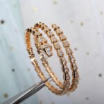 [Eternal Jewelry]SERPENTI BRACELET PINK GOLD DIAMOND DOUBLE ROW