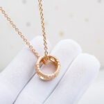 [Eternal Jewelry]PARENTESI NECKLACE PINK GOLD DIAMOND - 图片 4