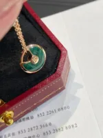 [Eternal Jewelry]AMULETTE ROSE GOLD MALACHITE NECKLACE - 图片 3