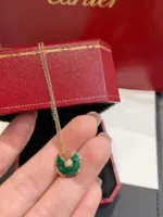 [Eternal Jewelry]AMULETTE ROSE GOLD MALACHITE NECKLACE - 图片 4