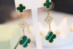 [Eternal Jewelry]CLOVER EARRINGS GOLD MALACHITE DIAMOND 3 MOTIF - 图片 10