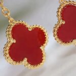 [Eternal Jewelry]CLOVER  2 MOTIF  TIGER EYE CARNELIAN EARRINGS - 图片 8