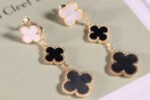 [Eternal Jewelry]CLOVER EARRINGS GOLD ONYX MOP 3 MOTIF - 图片 3