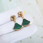 [Eternal Jewelry]DREAM MALACHITE PINK GOLD EARRINGS - 图片 3
