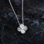 [Eternal Jewelry]CLOVER  15MM DIAMOND LASER NECKLACE SILVER - 图片 3