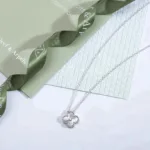 [Eternal Jewelry]CLOVER  15MM DIAMOND LASER NECKLACE SILVER - 图片 4