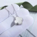[Eternal Jewelry]CLOVER  15MM DIAMOND LASER NECKLACE SILVER - 图片 5