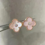 [Eternal Jewelry]CLOVER MEDIUM 1 MOTIFS  PINK MOP DIAMOND EARRINGS - 图片 10