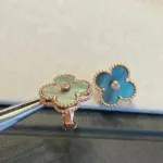 [Eternal Jewelry]CLOVER MEDIUM 1 MOTIFS GRAY MOP  DIAMOND EARRINGS - 图片 5