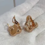 [Eternal Jewelry]CLOVER MEDIUM 1 MOTIFS CARNELIAN  DIAMOND earrings - 图片 5