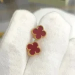 [Eternal Jewelry]CLOVER MINI 9.5MM CARNELIAN EARRINGS - 图片 2