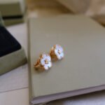 [Eternal Jewelry]LUCKY PINK GOLD WHITE MOP EARRINGS - 图片 4