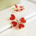 [Eternal Jewelry]SWEET CLOVER CARNELIAN EARRINGS - 图片 4