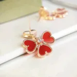 [Eternal Jewelry]SWEET CLOVER CARNELIAN EARRINGS - 图片 5