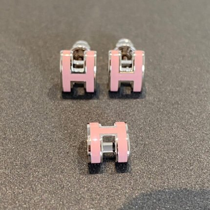 [Eternal Jewelry]MINI POP H SILVER EARRINGS PINK