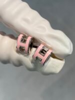 [Eternal Jewelry]MINI POP H SILVER EARRINGS PINK - 图片 5