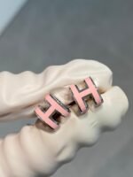 [Eternal Jewelry]MINI POP H SILVER EARRINGS PINK - 图片 6