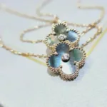 [Eternal Jewelry]CLOVER 15MM DIAMOND AND MOTHER-OF-GREY NECKLACE - 图片 4