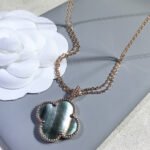 [Eternal Jewelry]CLOVER 25MM GOLD DARK MOP BIG CLOVER NECKLACE - 图片 5