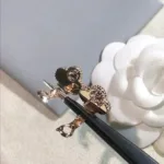 [Eternal Jewelry]CLOVER MEDIUM 1 MOTIFS  PINK MOP DIAMOND EARRINGS - 图片 7