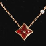 [Eternal Jewelry]STAR NECKLACE PINK GOLD 1 DIAMOND