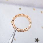 [Eternal Jewelry]SERPENTI RING PINK GOLD DIAMOND PAVED 3MM - 图片 10