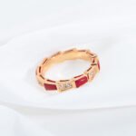 [Eternal Jewelry]SERPENTI RING PINK GOLD CARNELIAN DIAMOND 3MM - 图片 3