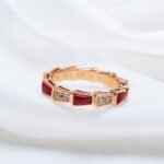 [Eternal Jewelry]SERPENTI RING PINK GOLD CARNELIAN DIAMOND 3MM - 图片 8