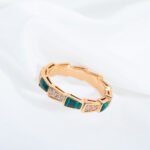 [Eternal Jewelry]SERPENTI RING PINK GOLD MALACHITE DIAMOND 3MM - 图片 7
