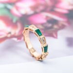 [Eternal Jewelry]SERPENTI RING PINK GOLD MALACHITE DIAMOND 3MM - 图片 8