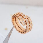 [Eternal Jewelry]SERPENTI RING PINK GOLD DIAMOND DOUBLE ROW