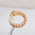 [Eternal Jewelry]SERPENTI RING PINK GOLD DIAMOND DOUBLE ROW - 图片 5