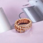 [Eternal Jewelry]SERPENTI RING PINK GOLD DIAMOND DOUBLE ROW - 图片 8